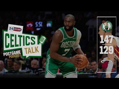 POSTGAME POD: Celtics’ offensive EXPLOSION powers dominant win over Heat | Celtics Talk Podcast