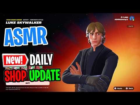 ASMR Fortnite Shop NEW Star Wars Kick and Skins are Back! Daily Update Today 🎮🎧 Whispering 😴💤