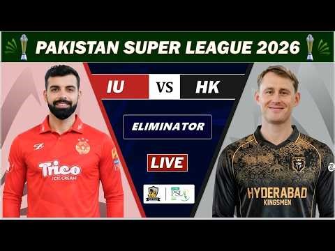 PSL LIVE : ISLAMABAD UNITED vs HYDERABAD KINGSMEN SEMIFINAL LIVE | IU VS HK LIVE COMMENTARY | HK 2