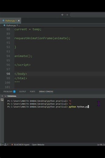 Advanced Python Design 🔥 | Water Ripple simulation | Coding Short | Next Level Python 🚀