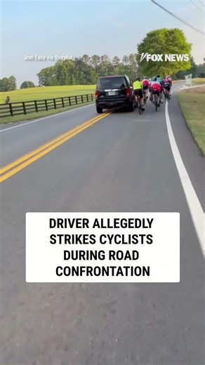 Driver allegedly STRIKES cyclists during road confrontation #foxnews #news #us #fox