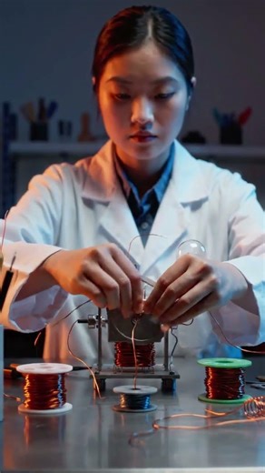 How to Make a Free Mini Generator Using 2 DC Motors ⚡ #generator #diypower #freeenergy #diy #shorts