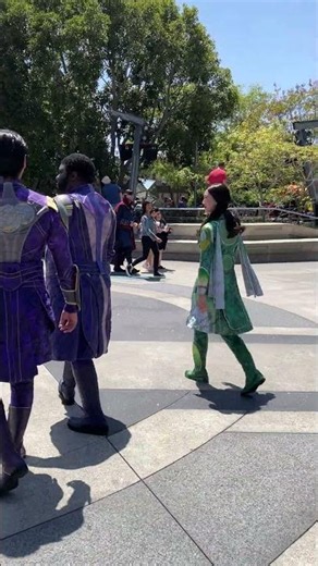 Avengers Campus 5th Anniversary-Eternals walk past Doctor Strange & America Chavez- DisneyCA 6/4/26