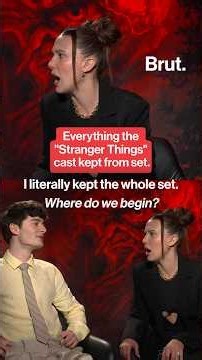 The "Stranger Things" kids reveal what they stole from set.