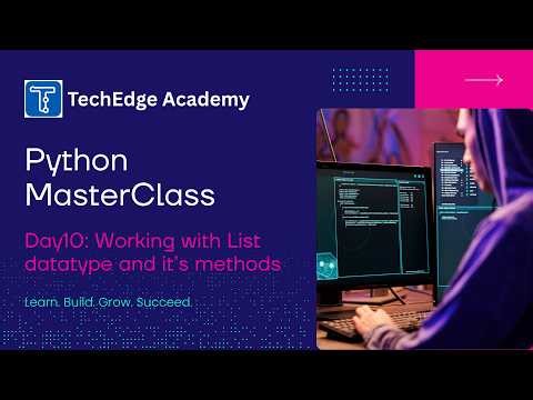 Day 10 – Python Lists | Methods, Looping & List Comprehension | Python Master Session