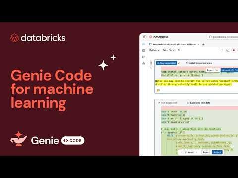 Genie Code for machine learning - product demo (no audio)