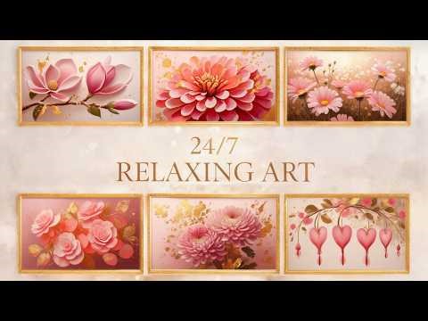 TV ART SLIDESHOW 24/7 | Vintage Floral Gallery 🌼4K Framed Art Screensaver for Living Room