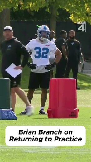 Brian Branch returns to Detroit Lions practice for first time since injury