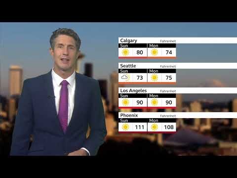 BBC Weather today in NORTH AMERICA - August 23rd, 2026