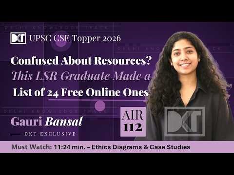 UPSC CSE 2025 AIR 112 Gauri Bansal | Free Resources That Actually Work