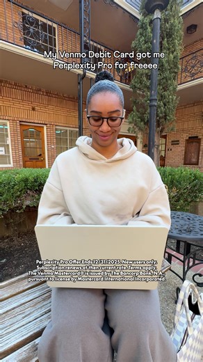 My Big 12 Venmo Debit Card hooks it up with Perplexity Pro which means more study hacks with AI included for freeee.