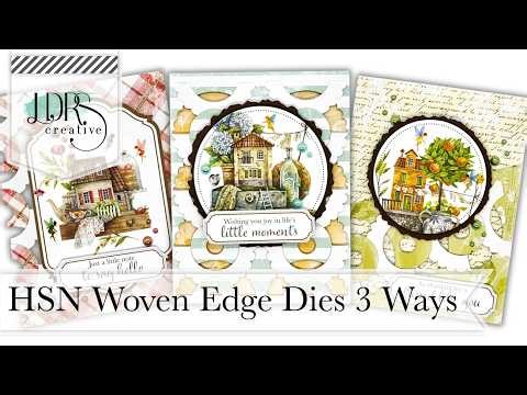 HSN Woven Dies Bundle | Step-by-Step Card Tutorial - 3 Creative Techniques