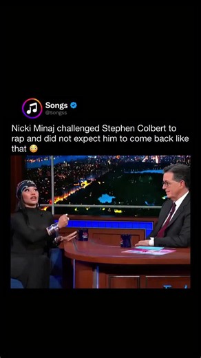 Nicki Minaj vs Stephen Colbert rap battle — Late Show December 2023
