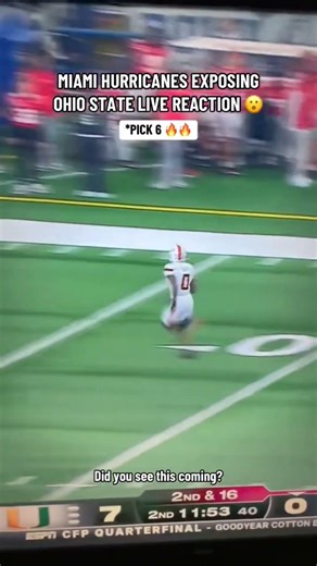 Miami hurricanes vs Ohio state #ohiostatefootball #collegefootball #cfp #miamihurricanesfootball
