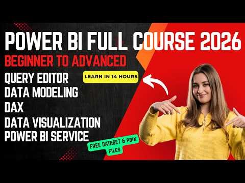 Power BI Full Course 2026 | Beginner to Advanced | Query, DAX, Data Modeling, Dashboard|Free Dataset