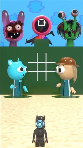 Help Sprunki Simon Complete Complex Tic-Tac-Toe Squid Game #shorts
