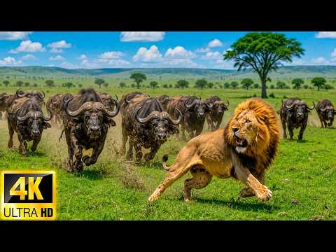 African Wildlife 4K: Wild Animals of Hwange National Park With Soft Piano Music & Real Nature Sounds