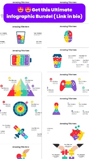 Alex | Creative Presentation Design on Instagram: "🤯🤯 This took me months to create these amazing puzzle infographic slides it contains infographics for all the different niches people work #infographic #design #ppt #infographics"