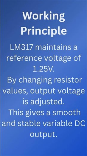 LM317 Adjustable Voltage Regulator | Variable DC Output Explained Simply #education