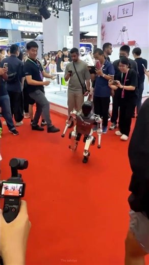 Crowd laughed at falling robot 💔