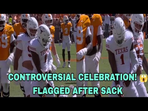 Texas Star Colin Simmons’ Controversial Celebration Draws Flag After Huge Sack