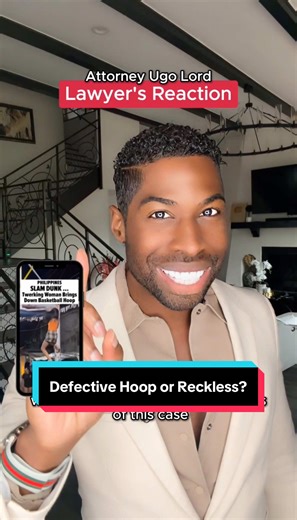 Woman Twerks on Basketball Hoop then BAM! Defective Pole or Reckless Behavior? Who’s Liable? Attorney #UgoLord Reacts! #lawyer #TikTokLearningCampaign #TikTokPartner #stitch with @TMZ