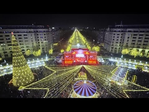 Romanians enjoy Christmas market in central Bucharest