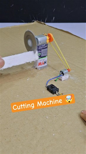 How to make cutter machine | Best science project using dc motor #cutter #project #shorts