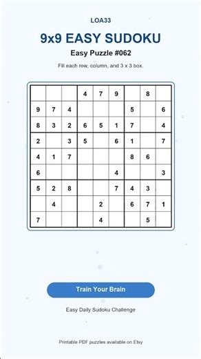 Easy Sudoku Challenge #062