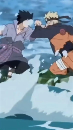 SASUKE VS NARUTO FIGHTING THE FINALVALLEY#viral #anime #animeedit