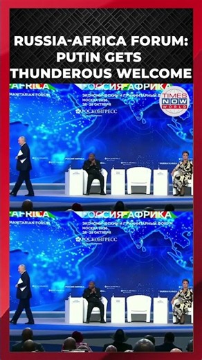 WATCH: Putin gets huge applause as he takes center stage to Address Russia-Africa Summit