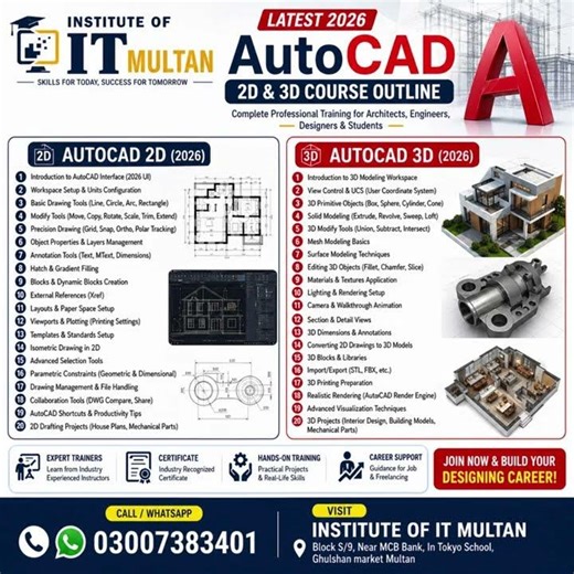 AutoCAD 2D & 3D Professional Course