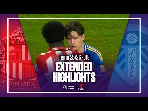 Sunderland vs. Leeds | Highlights Premier League | Jornada 18 | Telemundo Deportes