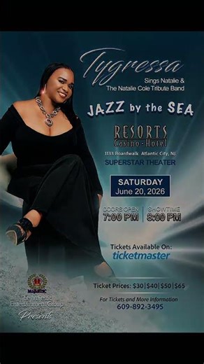 Jazz Tribute to Natalie Cole Starring Tygressa Jones - Atlantic City, NJ