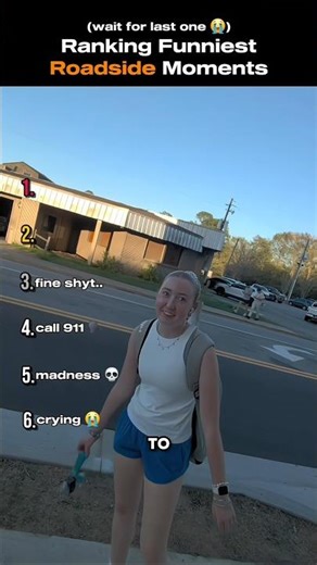 Ranking Funniest Roadside Moments #shortsviral #ranking