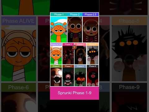 Incredibox Sprunki All PHASES From 1- 9 #sprunki #incredibox #sprunkimod |Live-8