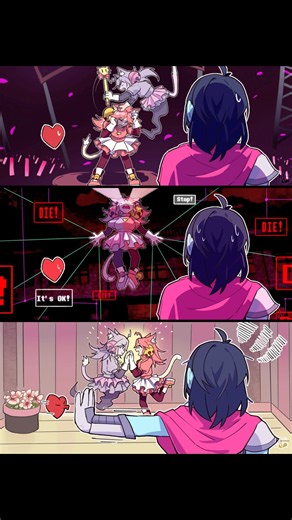 Kris vs Mad Mew Mew (PACIFIST ENDING) #deltarune #krisdeltarune #comics