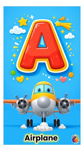 A is for Airplane, a is for ant || phonic sound of the alphabet letter A #kidslearning #phonics