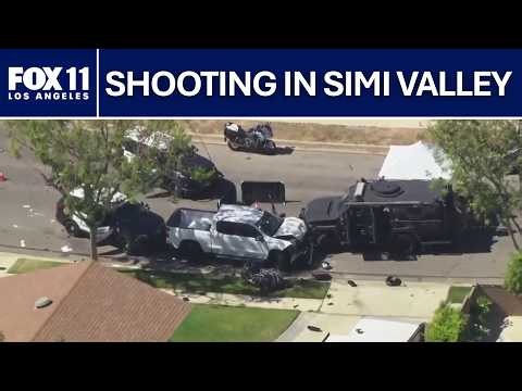 Police chase ends in shooting, crash in Simi Valley