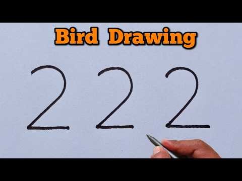 How to Draw Beautiful Birds from 222 🐦 | Magic Number Art