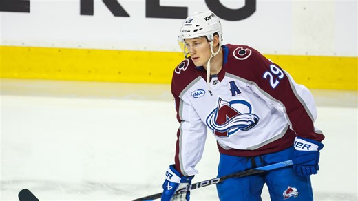 Nathan MacKinnon’s all-business season means leading NHL in goals, Hart Trophy chase and an occasional smile