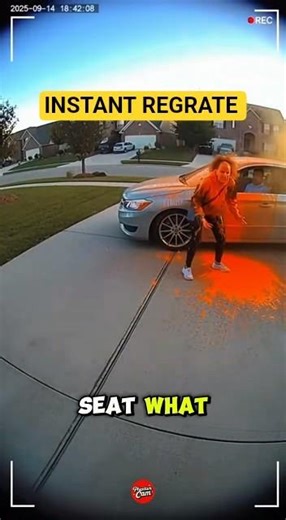 Package Thief Gets Instant Surprise😂🦃 #karma