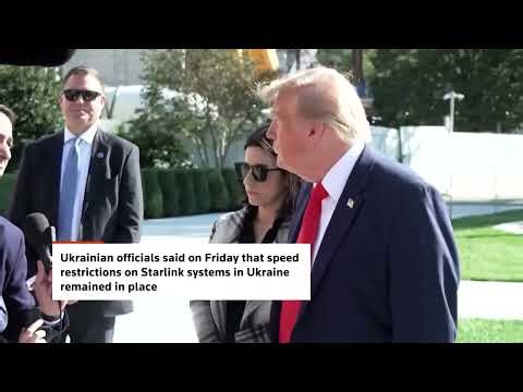 Trump says he'll speak to Musk if Starlink problem in Ukraine isn't fixed