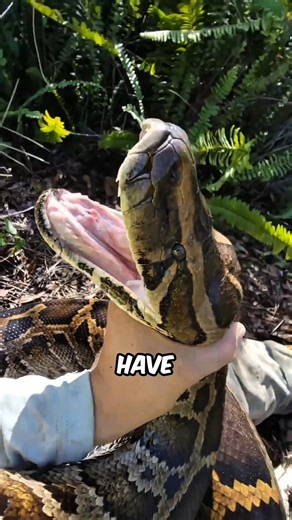 Catching a python is very dangerous #facts #animalfacts #wildlife