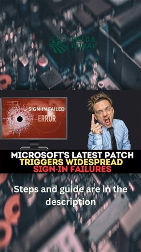 Microsofts Latest Patch Triggers Widespread Sign In Failures