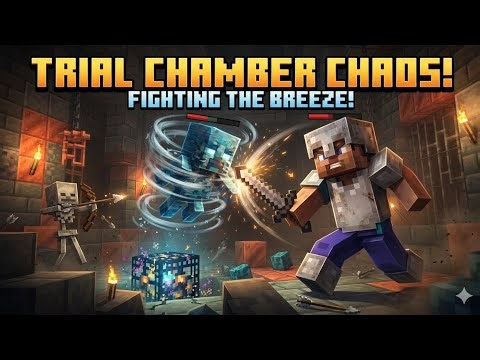 My epic battle with the trial chamber creatures (Minecraft survival EP 5