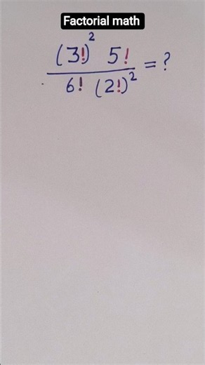 Factorial math #math #education #satmath #mathematics