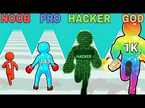 Amazing Gameplay 😍|NOOB VS PRO VS HACKER VS GOD in Runner Up!