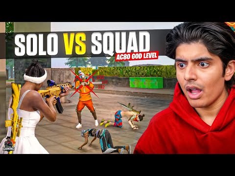 SOLO VS SQUAD Hacker Gameplay / Total Gaming Ajju bhai Free Fire Headshot 