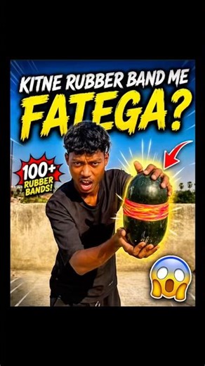 Rubber Band Challenge: Watermelon Explosion! 💣🍉#shorts #challenge